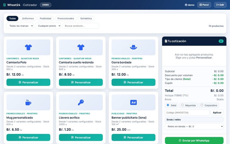 Microapp Cotizador de Productos