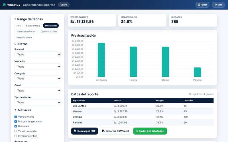 Microapp Generador de Reportes