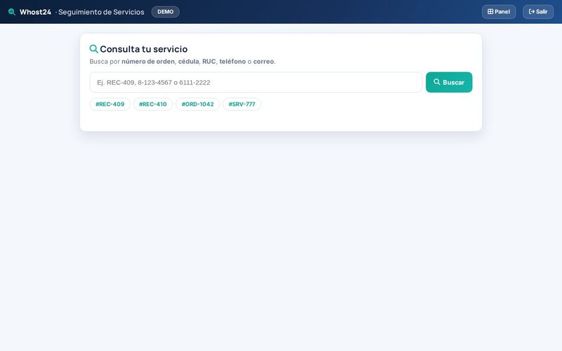 Microapp Seguimiento de Servicios